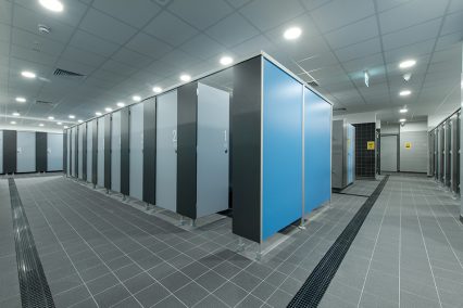 Spacious changing room experience