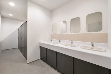 Stunning commercial washrooms